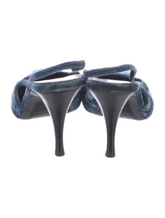 Saint Laurent Velvet Slingback Pumps