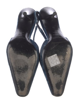 Saint Laurent Velvet Slingback Pumps