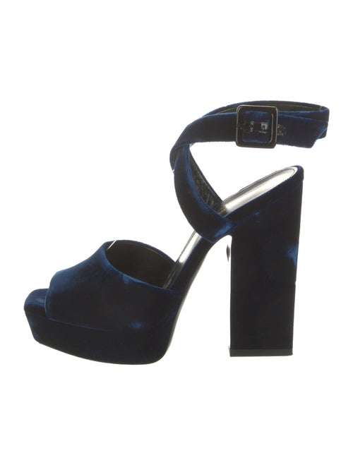 Saint Laurent Velvet Sandals