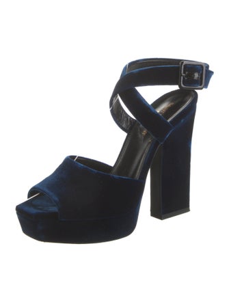 Saint Laurent Velvet Sandals