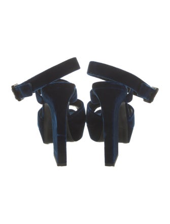 Saint Laurent Velvet Sandals