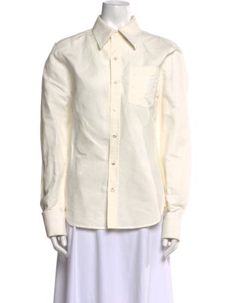 Saint Laurent 2021 Long Sleeve Button-Up Top