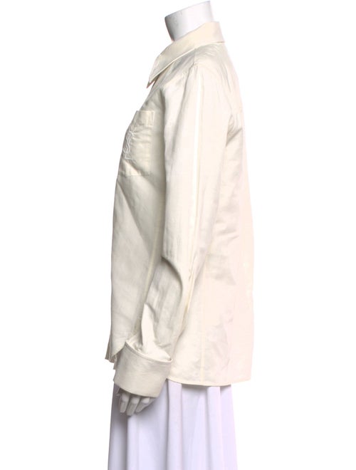 Saint Laurent 2021 Long Sleeve Button-Up Top