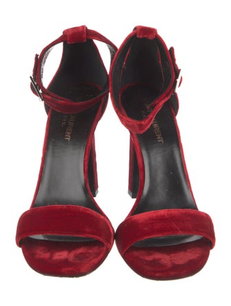 Saint Laurent Velvet Sandals
