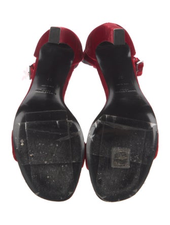 Saint Laurent Velvet Sandals