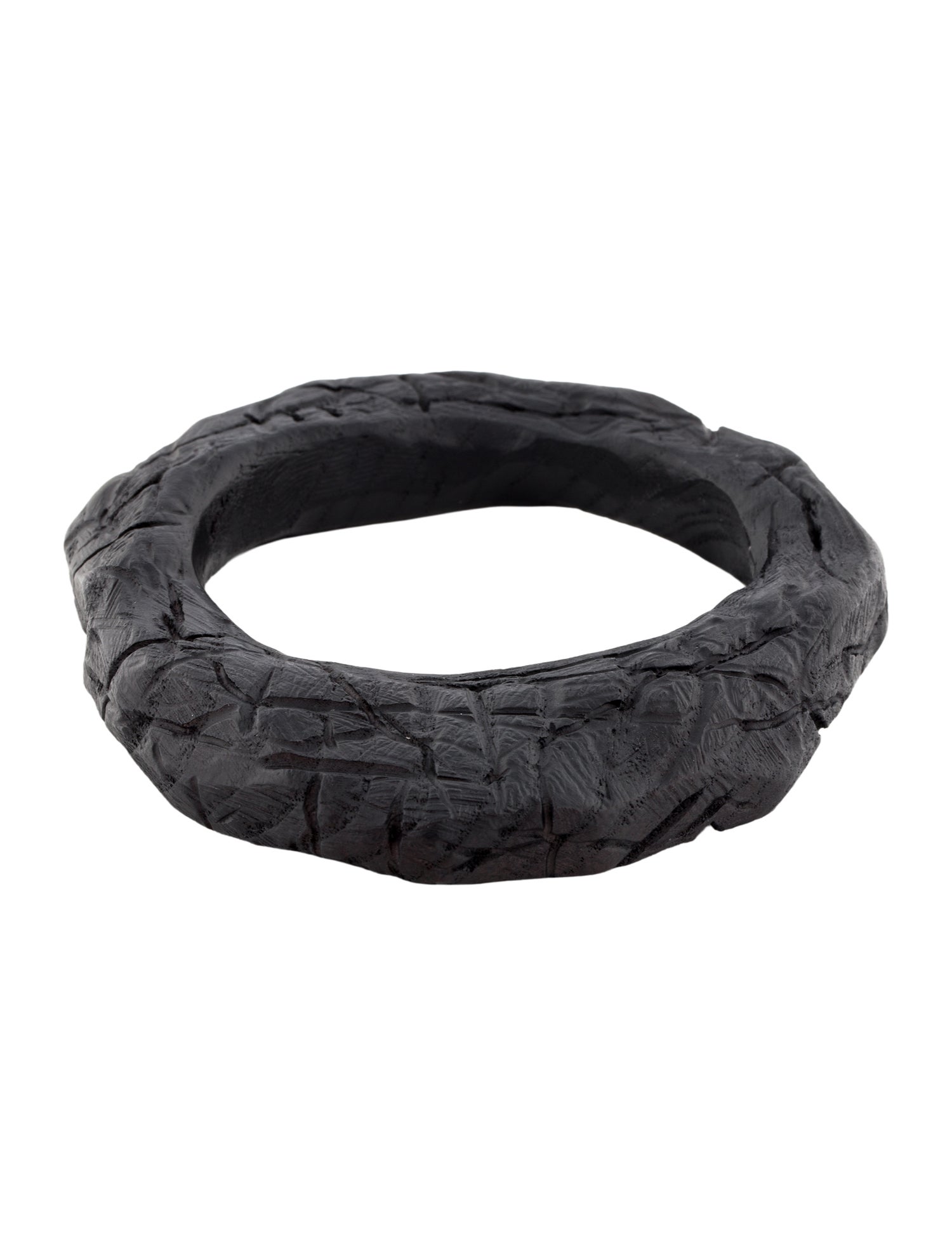 Saint Laurent Wooden Scratch Volcanic Bangle Bracelet