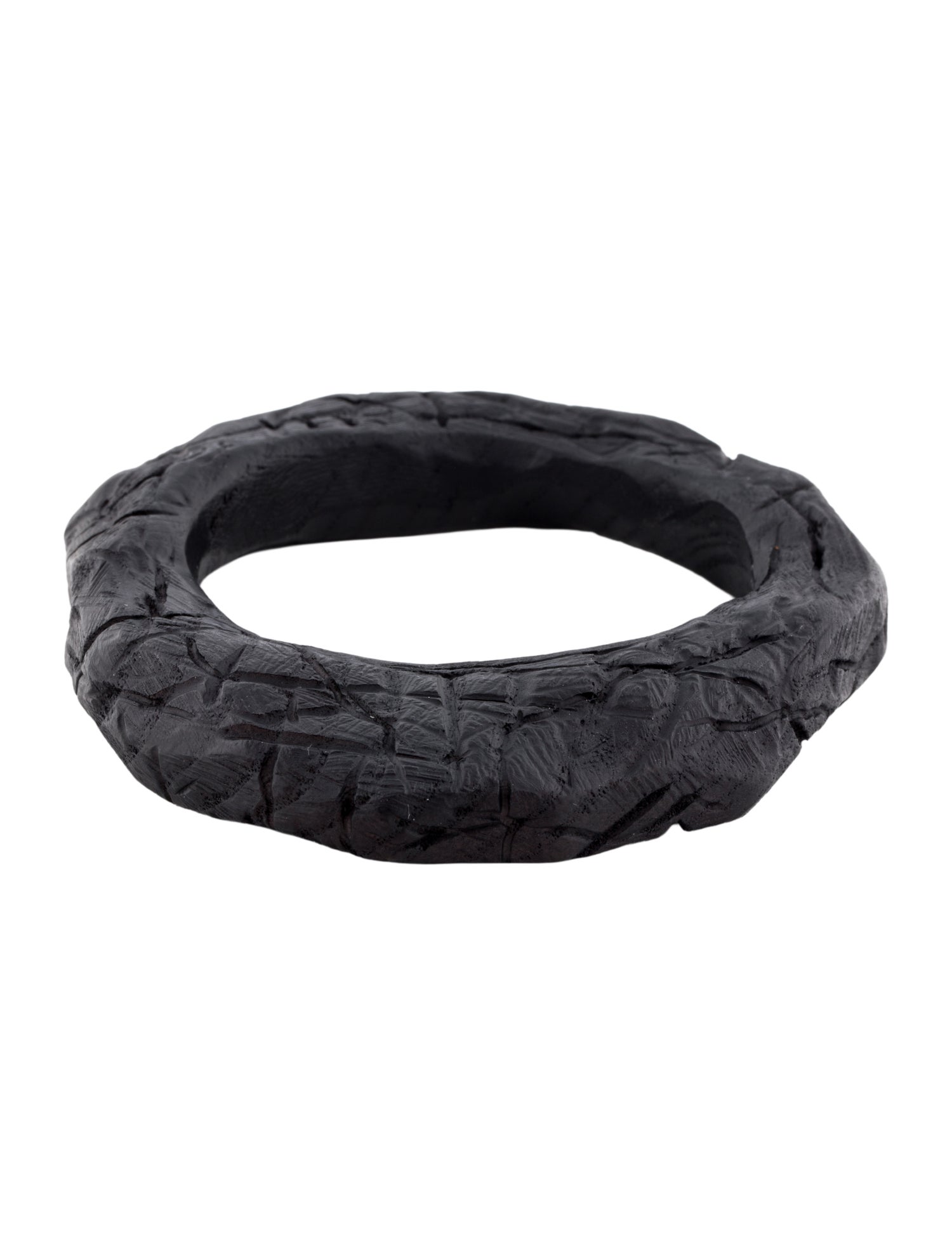 Saint Laurent Wooden Scratch Volcanic Bangle Bracelet