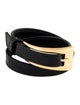 Saint Laurent Leather Buckle Double Wrap Bracelet