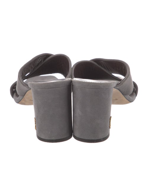 Saint Laurent Suede Cutout Accent Slides