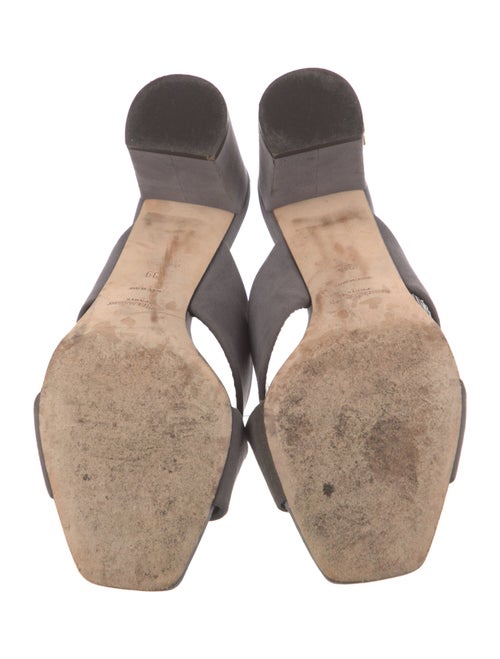 Saint Laurent Suede Cutout Accent Slides