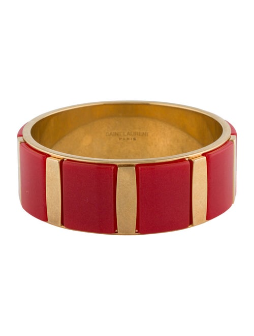 Saint Laurent Enamel Carre Bangle Bracelet