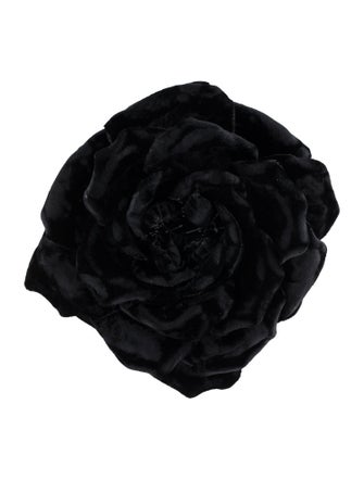Saint Laurent Rose Sauva Flower Brooch Pin