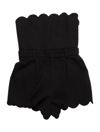 Saint Laurent Wool Strapless Romper
