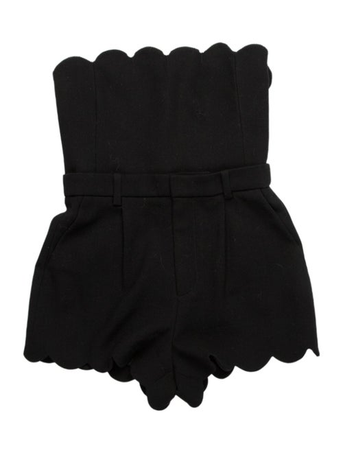 Saint Laurent Wool Strapless Romper