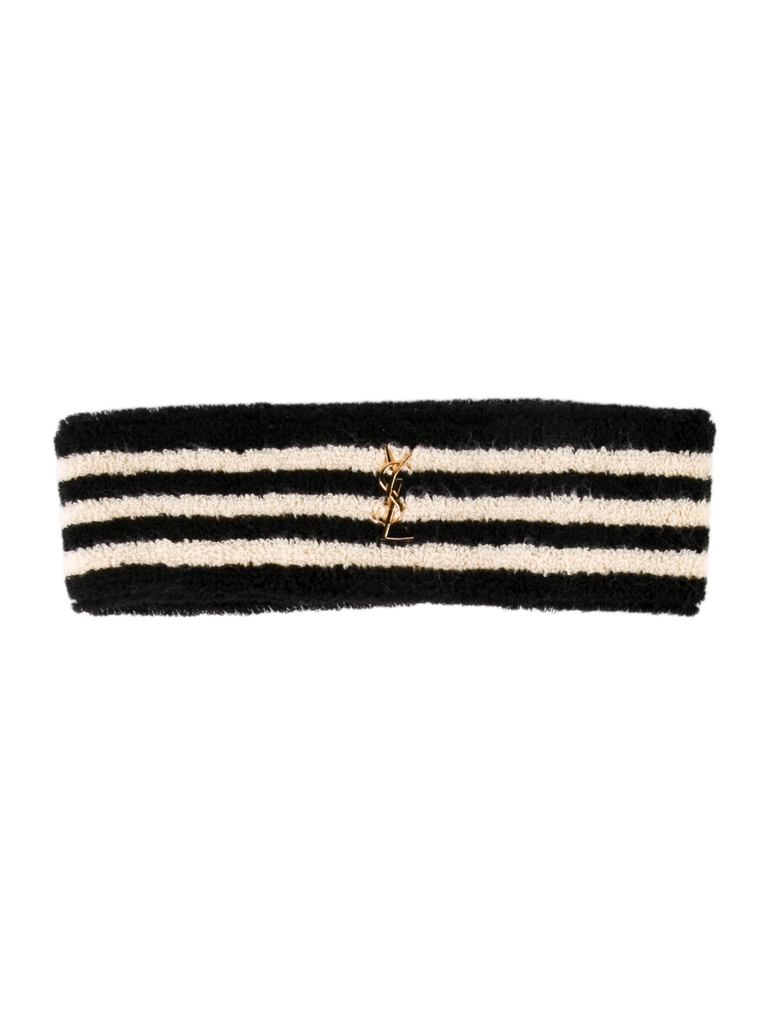 Saint Laurent Striped Pattern Headband w/Tags
