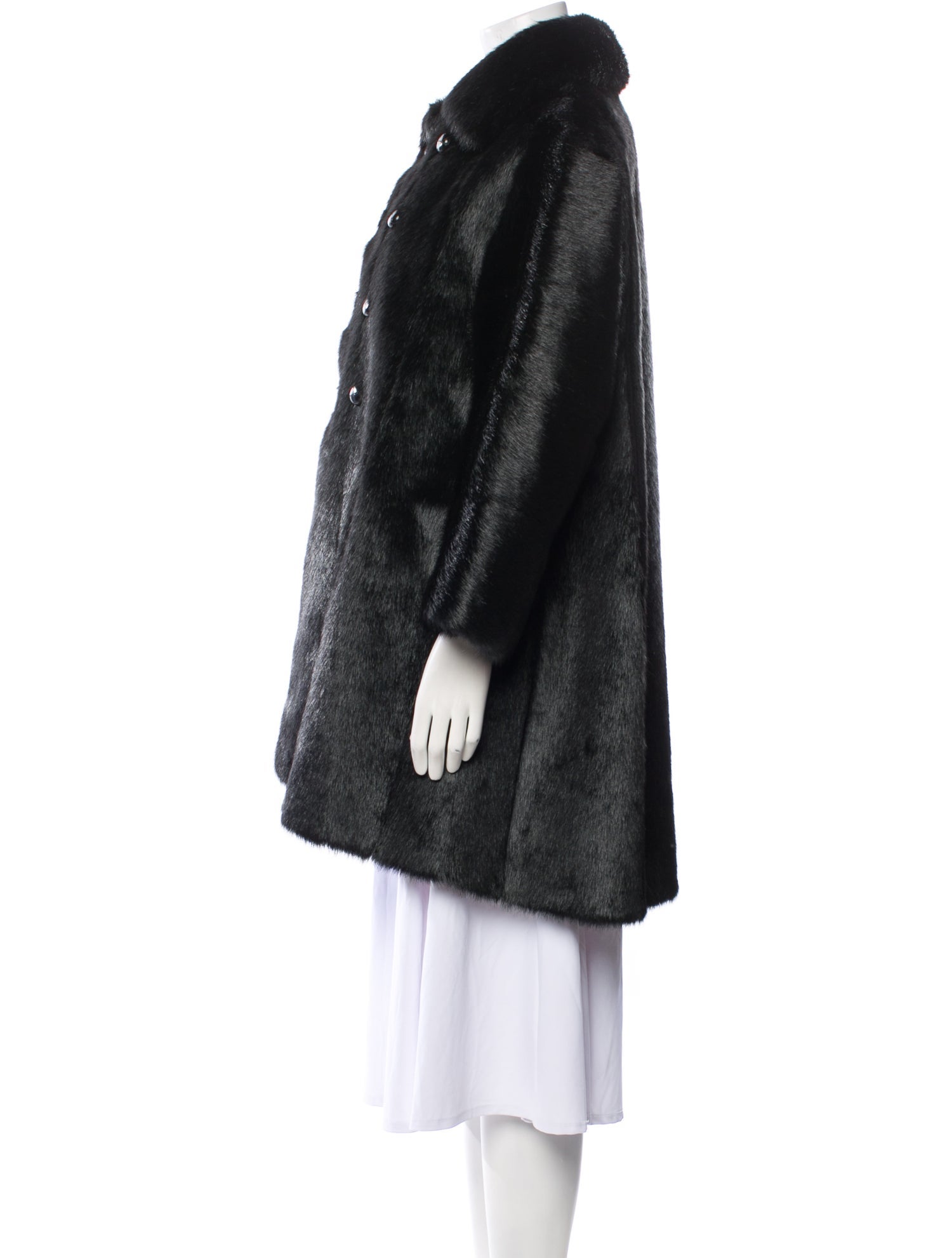 Saint Laurent Faux Fur Faux Fur Coat w/ Tags