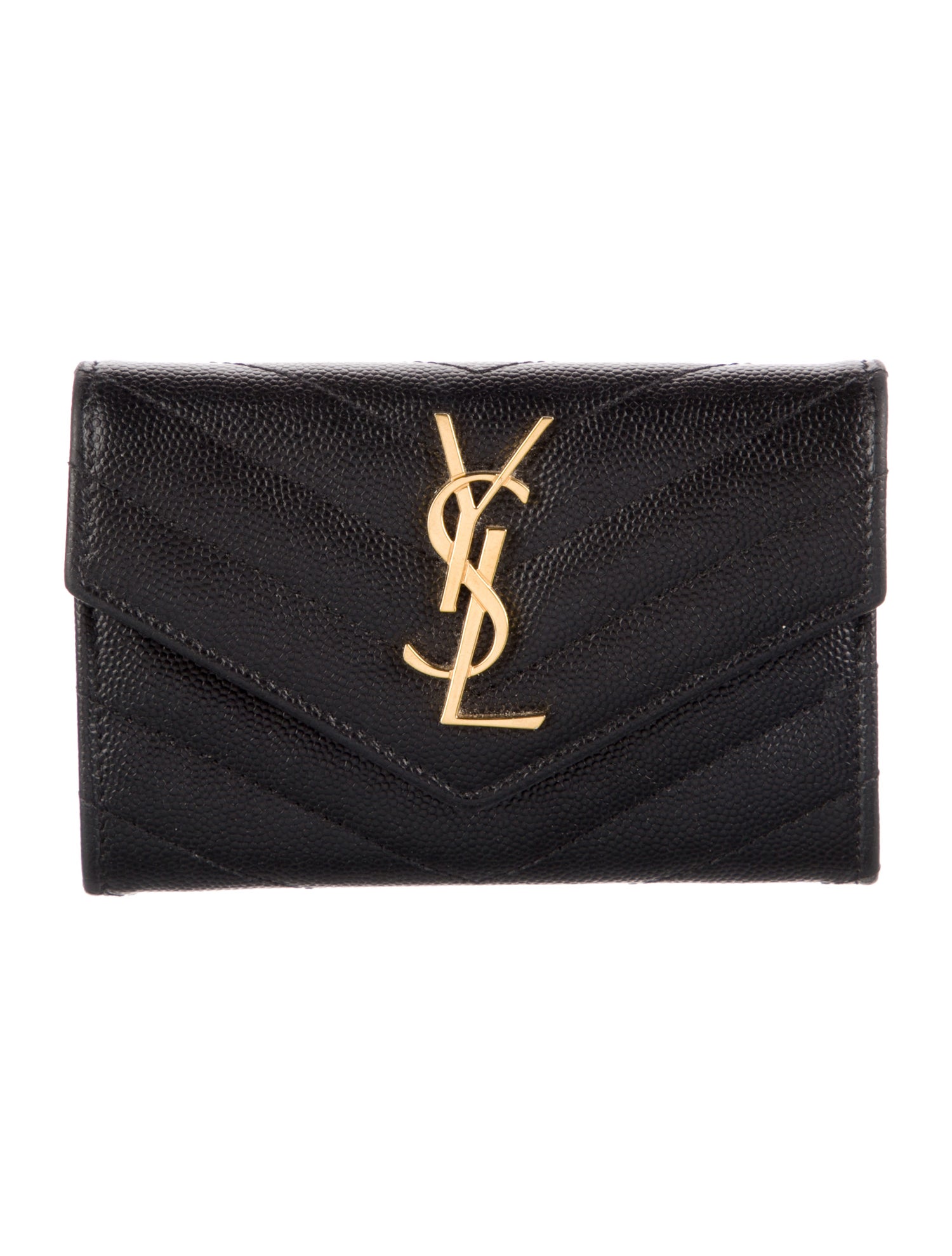 Saint Laurent Leather Compact Wallet