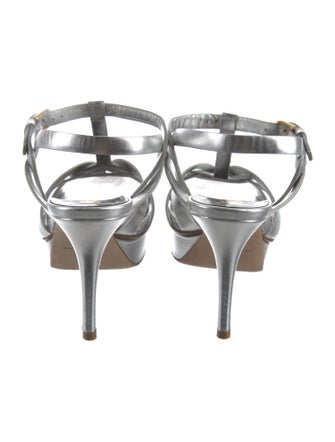 Saint Laurent Leather T-Strap Sandals