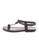 Saint Laurent Leather T-Strap Sandals