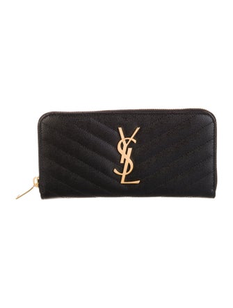 Saint Laurent 2025 Monogram Matelassé Cassandre Zip Around Wallet Continental Wallet