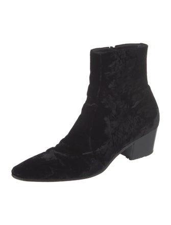 Saint Laurent Velvet Boots