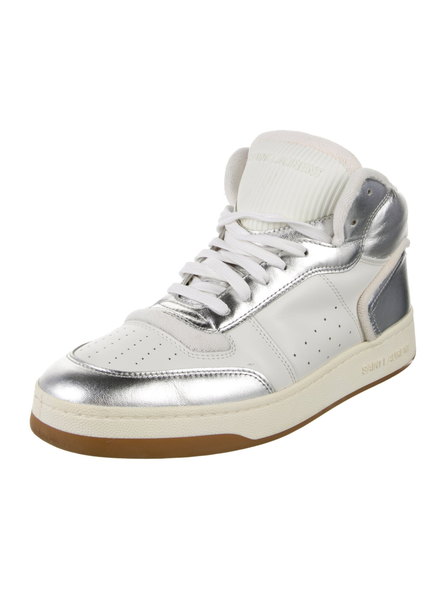 Saint Laurent Leather Printed Sneakers