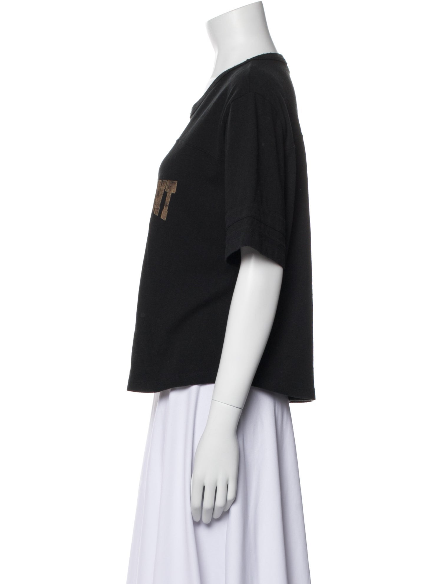 Saint Laurent Graphic Print Crew Neck T-Shirt