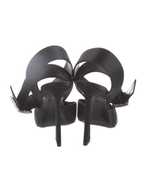 Saint Laurent Satin Crystal Embellishments D'Orsay Pumps