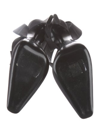 Saint Laurent Satin Crystal Embellishments D'Orsay Pumps