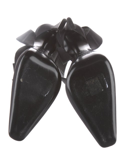 Saint Laurent Satin Crystal Embellishments D'Orsay Pumps