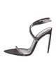 Saint Laurent Satin Crystal Embellishments Sandals