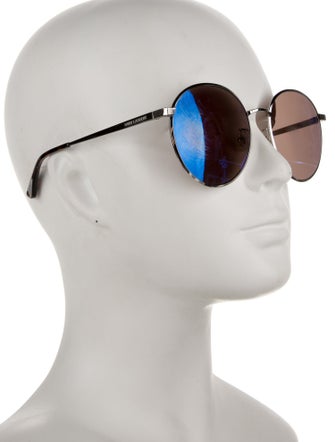 Saint Laurent Round Mirrored Sunglasses