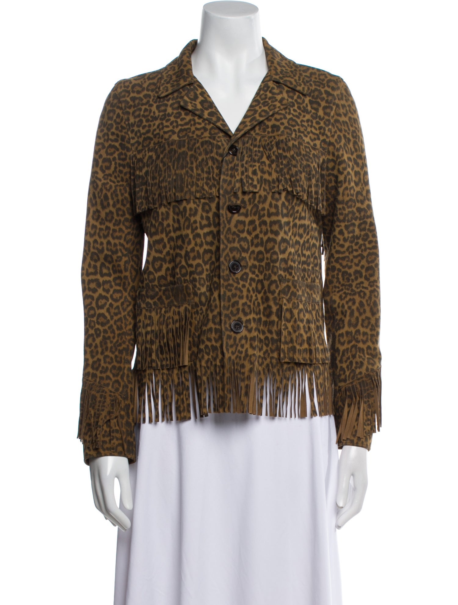 Saint Laurent Suede Animal Print Blazer w/ Tags