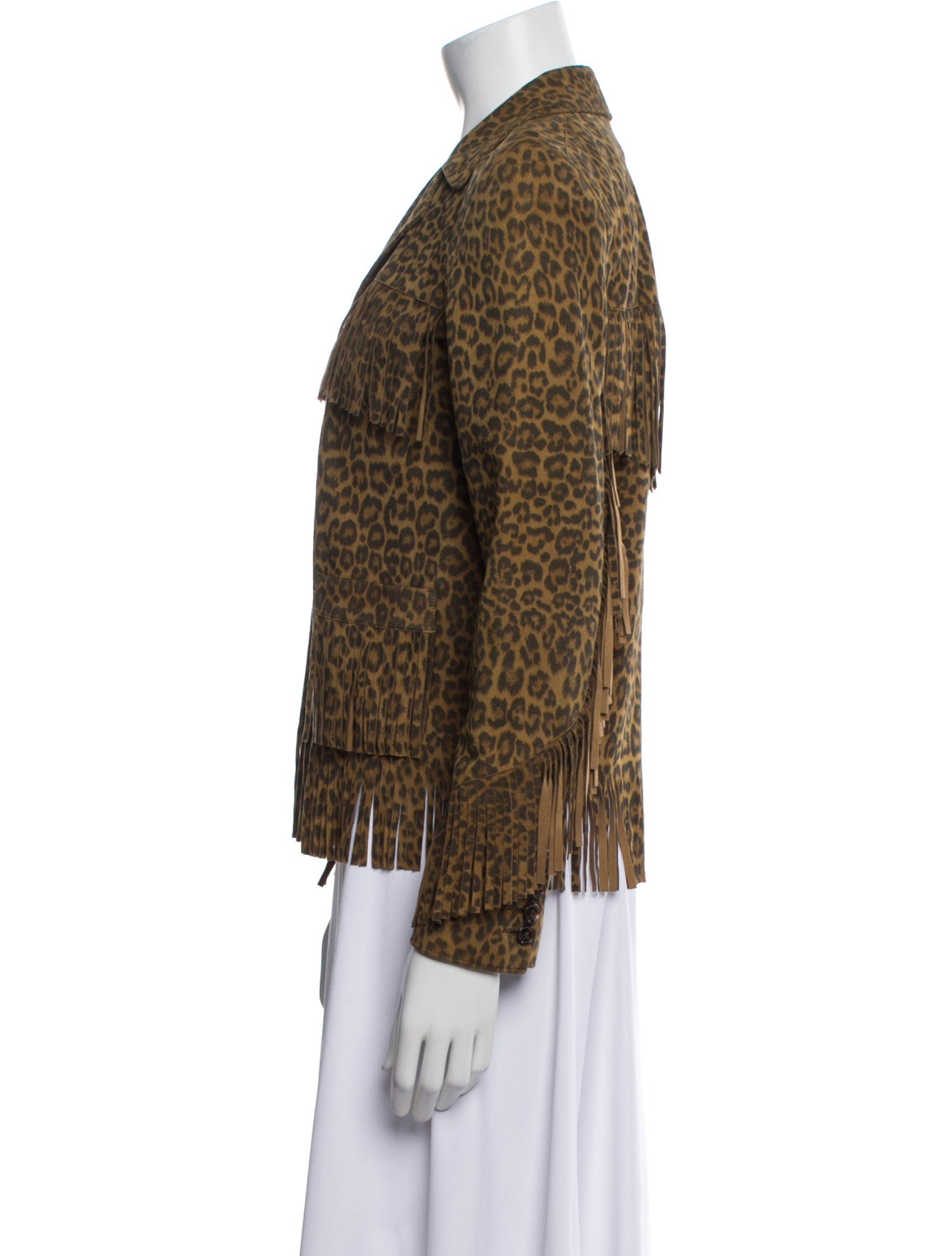 Saint Laurent Suede Animal Print Blazer w/ Tags