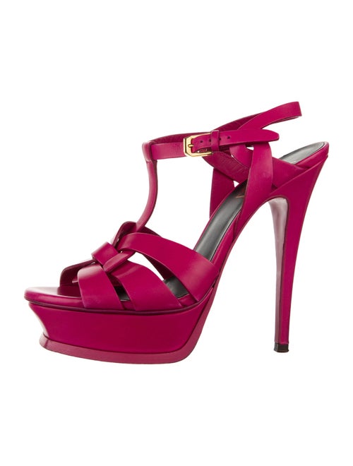 Saint Laurent Leather T-Strap Sandals