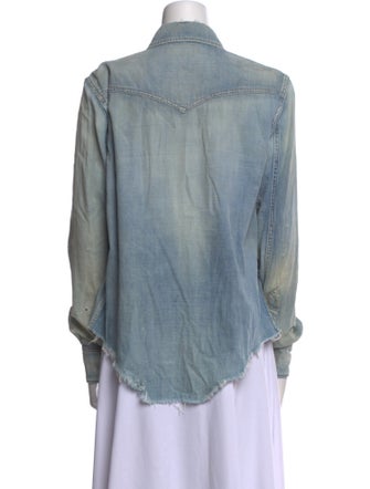 Saint Laurent Long Sleeve Denim Shirt