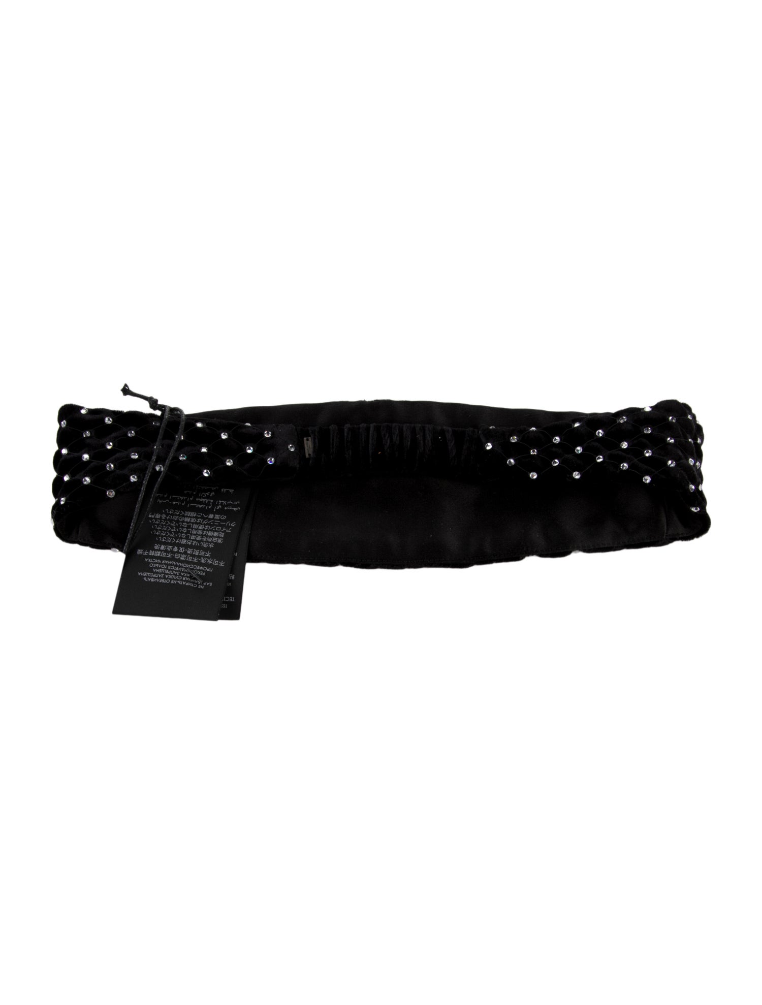 Saint Laurent Velvet Headband With Crystal Embellishment w/Tags