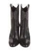 Saint Laurent Leather Studded Accents Western Boots