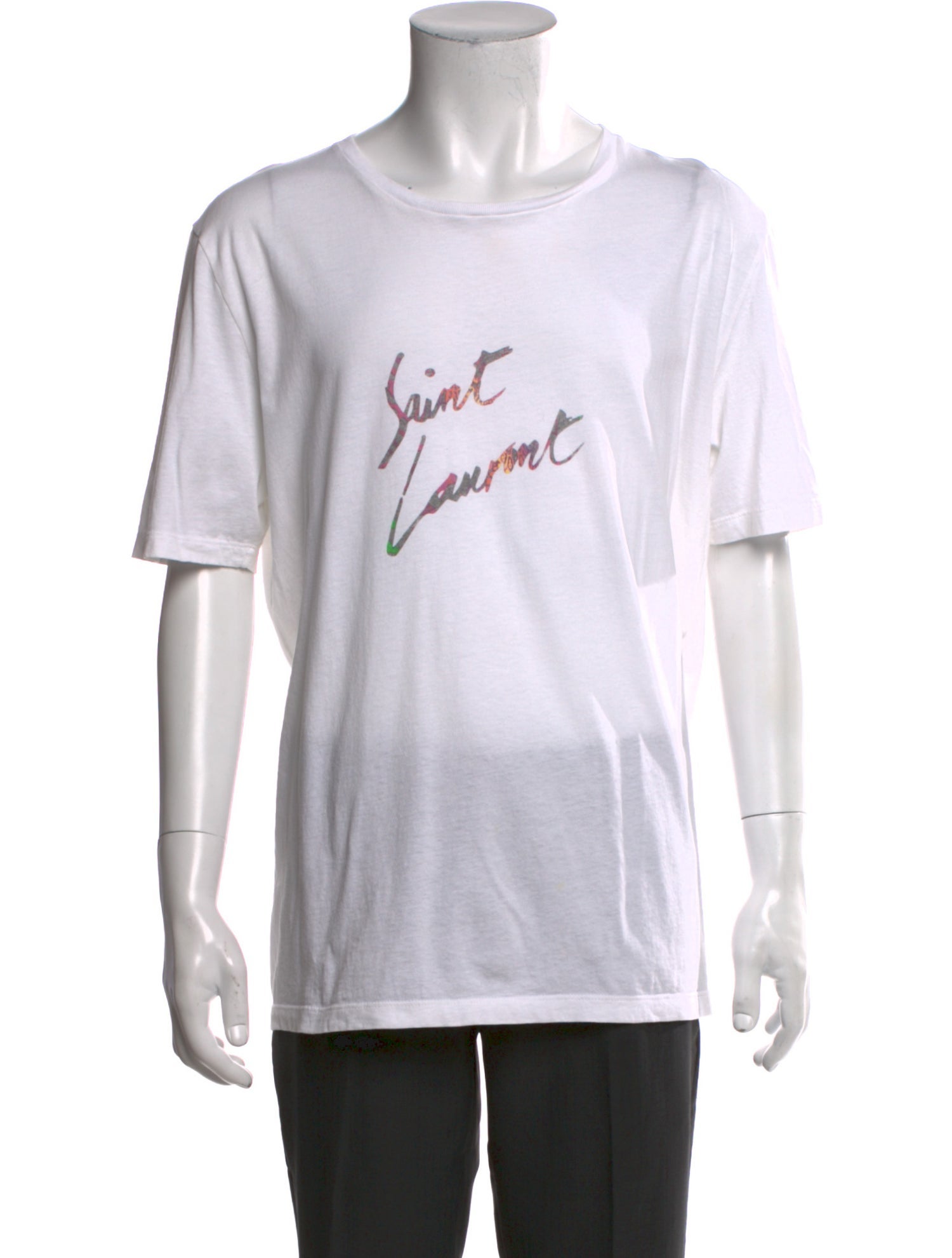 Saint Laurent Graphic Print Crew Neck T-Shirt