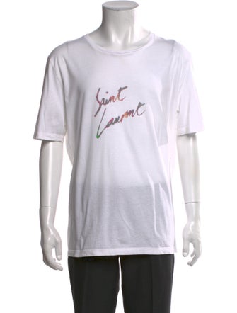 Saint Laurent Graphic Print Crew Neck T-Shirt