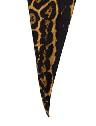 Saint Laurent Silk Animal Print Scarf