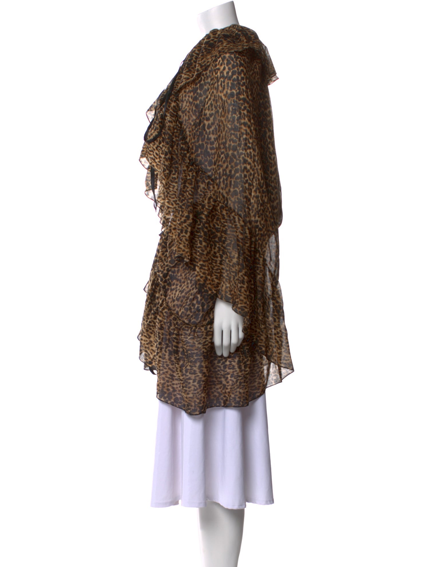 Saint Laurent Virgin Wool Animal Print Tunic w/ Tags