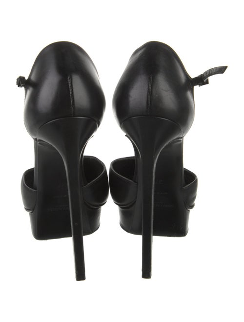 Saint Laurent Leather Studded Accents T-Strap Pumps