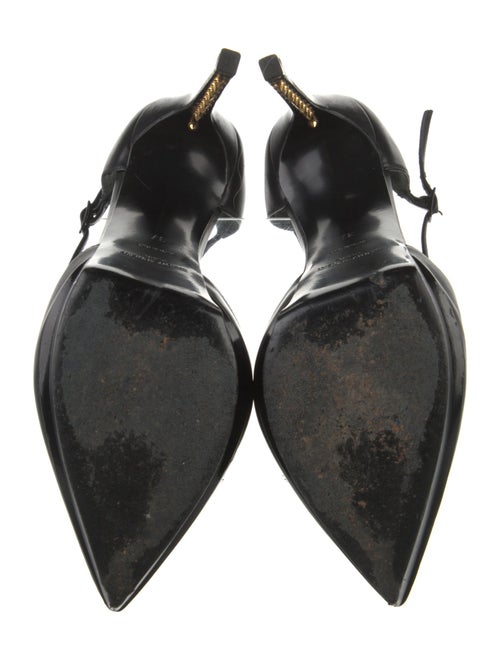 Saint Laurent Leather Studded Accents T-Strap Pumps