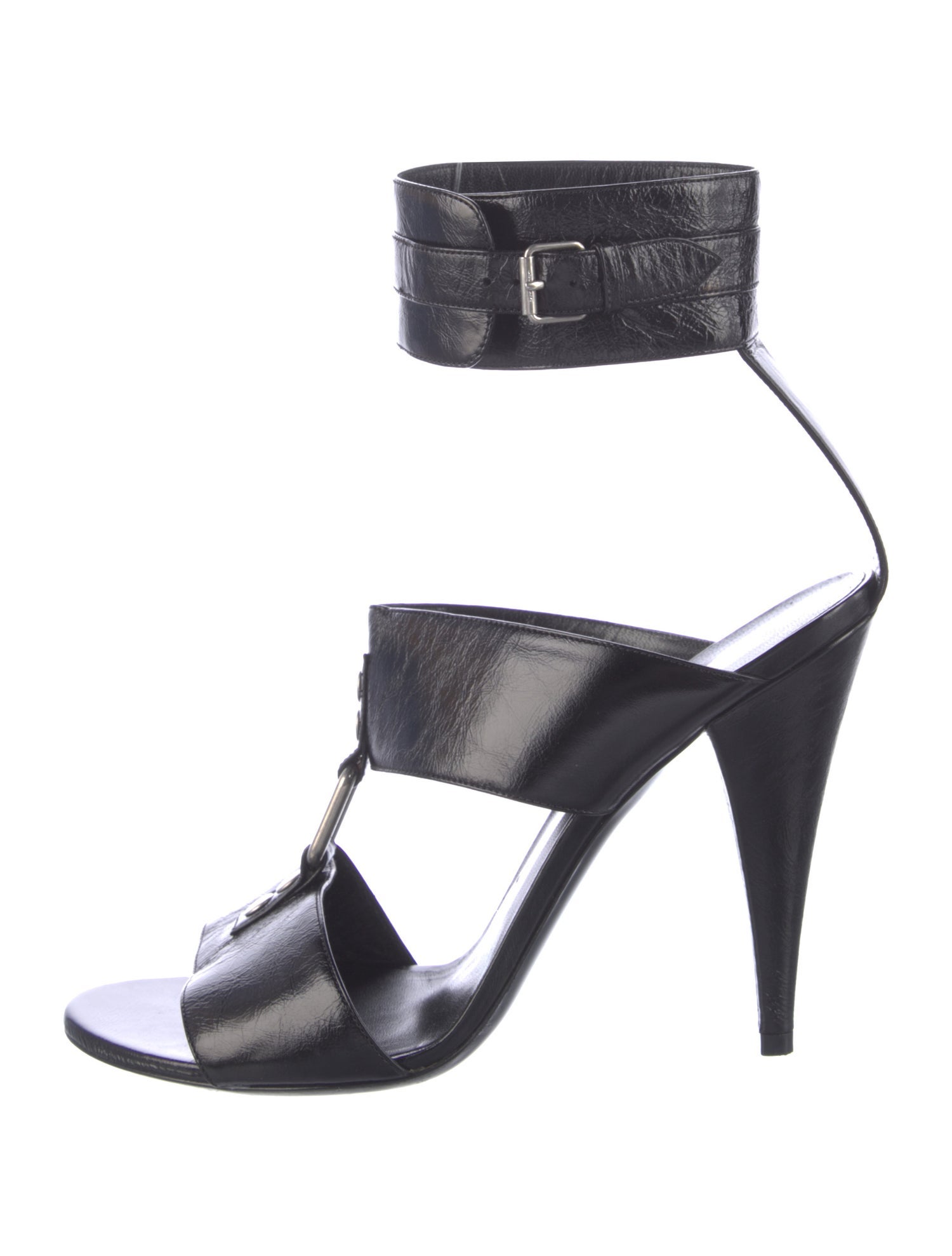 Saint Laurent Leather T-Strap Sandals