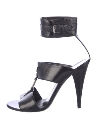 Saint Laurent Leather T-Strap Sandals
