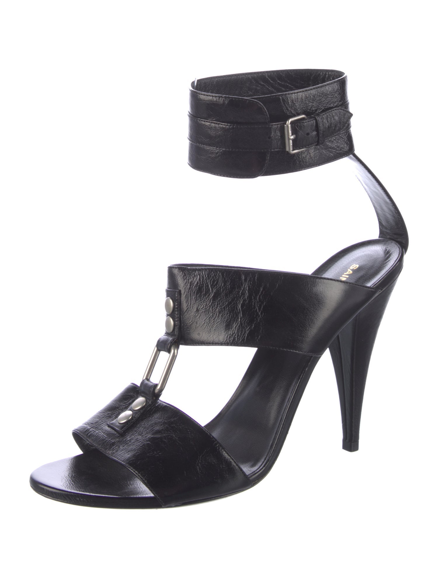 Saint Laurent Leather T-Strap Sandals