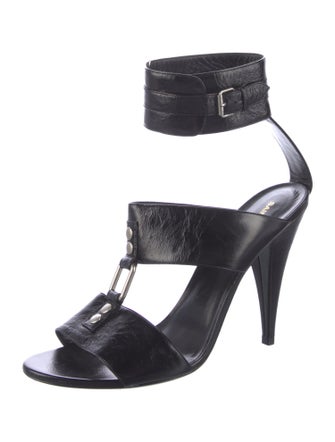 Saint Laurent Leather T-Strap Sandals
