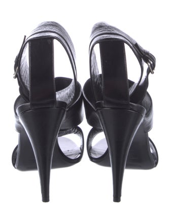 Saint Laurent Leather T-Strap Sandals