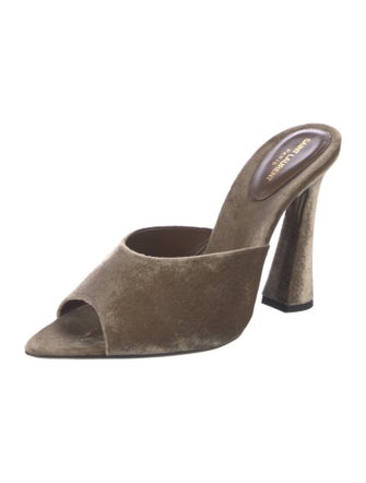 Saint Laurent Velvet Mules